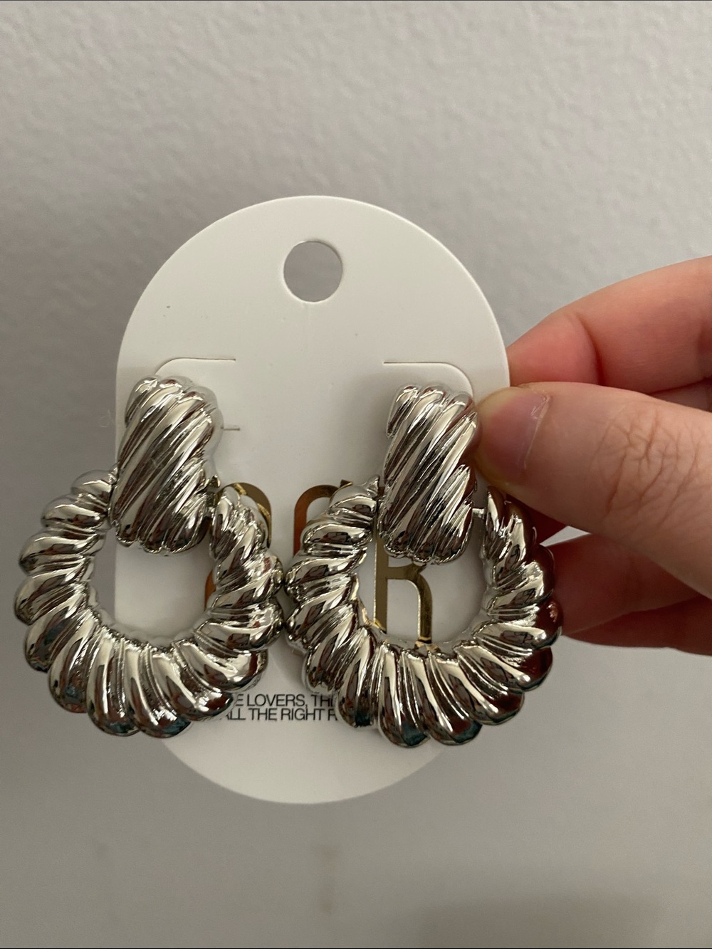8 Other Reasons Shiny Silver Twisted Hoop Earrings